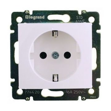 Розетка электрическая Legrand Valena 774420 с заземлением (белая)