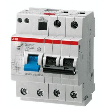 Автомат дифференциальный 2P ABB DS202 AC-C20/0.03, номинальный ток 20А