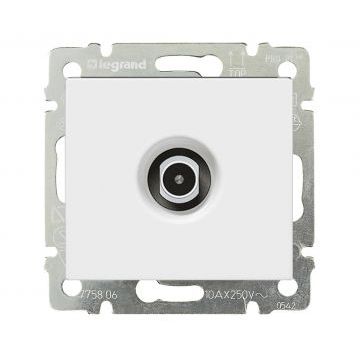 Розетка TV проходная 2400МГц 10Дб Legrand Valena 774431 (белая)