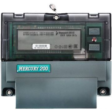 Счетчик электроэнергии однофазный многотарифный Инкотекс Меркурий 200.02