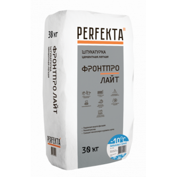 Штукатурка цементная фасадная для машинного нанесения Perfekta Выравнивающая Зимняя (серая), 25 кг