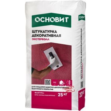 Штукатурка декоративная "КОРОЕД" ОСНОВИТ ЭКСТЕРВЭЛЛ OS-2.0 WK БЕЛАЯ (фракция - 2,0 мм)25кг Штукатурка декоративная "КОРОЕД" ОСНОВИТ ЭКСТЕРВЭЛЛ OS-2.0 WK БЕЛАЯ (фракция - 2,0 мм)25кг