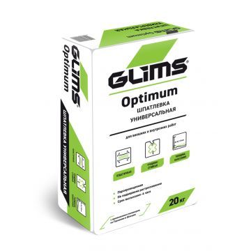 Универсальная шпатлёвка ГЛИМС Оптимум (GLIMS Optimum) 20кг