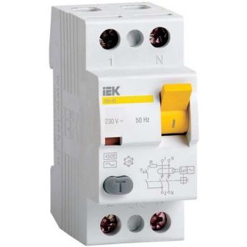 УЗО 2х-полюсное IEK ВД1-63 AC-32/0.03, номинальный ток 32А