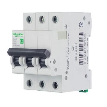 Выключатель автоматический 3P Schneider Electric Easy 9, номинал 63А, тип C