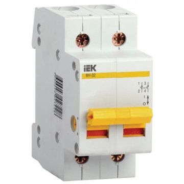 Выключатель нагрузки IEK ВН-32, 2х-полюсный 25А Выключатель нагрузки IEK ВН-32, 2х-полюсный 25А