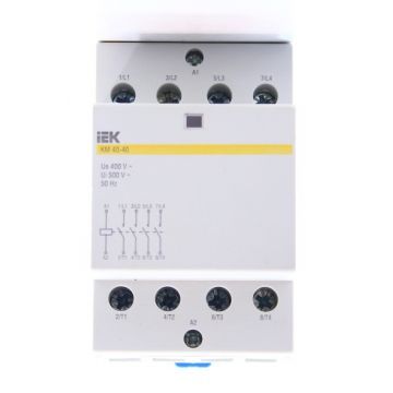 Контактор модульный IEK КМ40-40 220В, номинальный ток 40А Контактор модульный IEK КМ40-40 220В, номинальный ток 40А