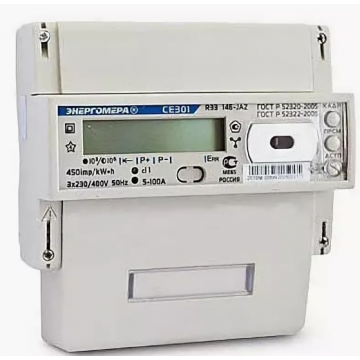 Счетчик электроэнергии трехфазный многотарифный Энергомера CE301 R33 043-JAZ