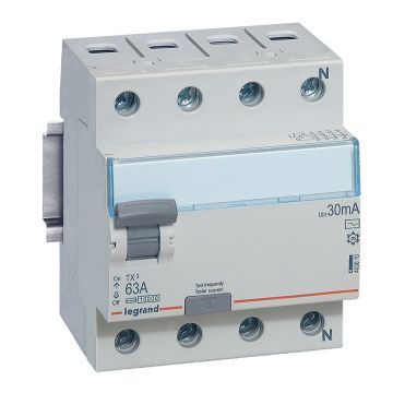 УЗО 4х-полюсное Legrand TX3 ВДТ AC-25/0.03, номинальный ток 25А