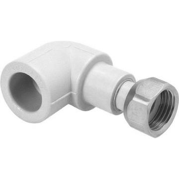 Уголок полипропиленовый с накидной гайкой Ekoplastik, диаметр 20x3/4