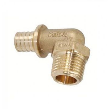 Угольник переходной латунный с наружной резьбой Rehau 20-R 1/2" Угольник переходной латунный с наружной резьбой Rehau 20-R 1/2"