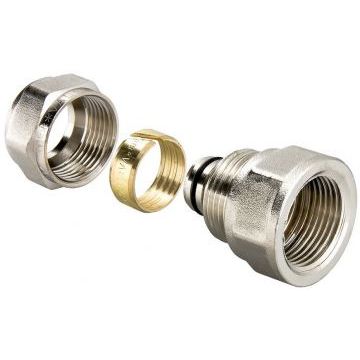 Соединитель латунный обжимной с переходом Valtec, 16х1/2" (внутренняя резьба) Соединитель латунный обжимной с переходом Valtec, 16х1/2" (внутренняя резьба)