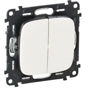 Выключатель встраиваемый двухклавишный Legrand Valena Allure 752705 (белый) Выключатель встраиваемый двухклавишный Legrand Valena Allure 752705 (белый)