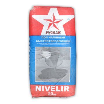 Наливной пол быстротвердеющий Русеан Nivelir, 20 кг